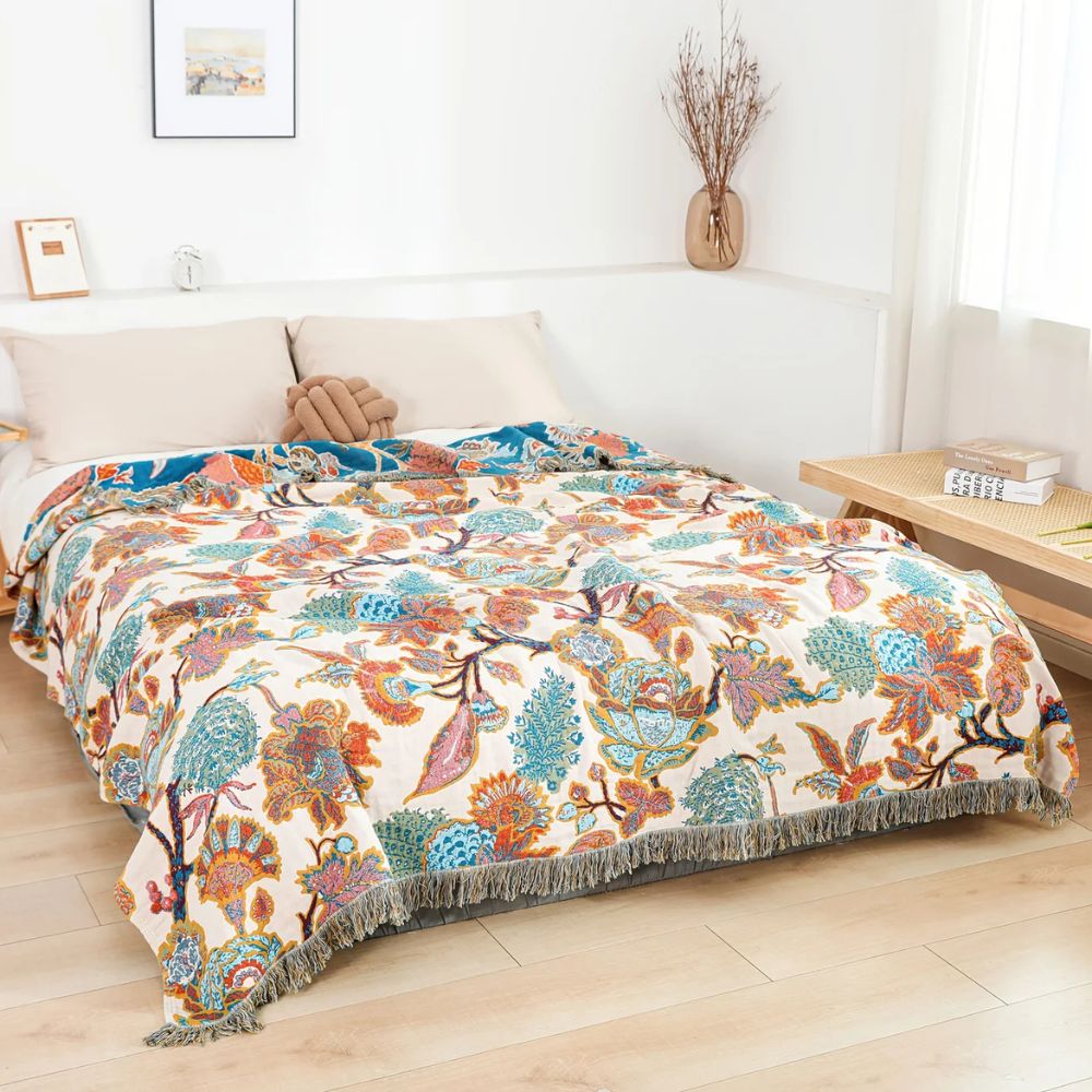 Plaid en coton jardin ornemental – 59"x79"