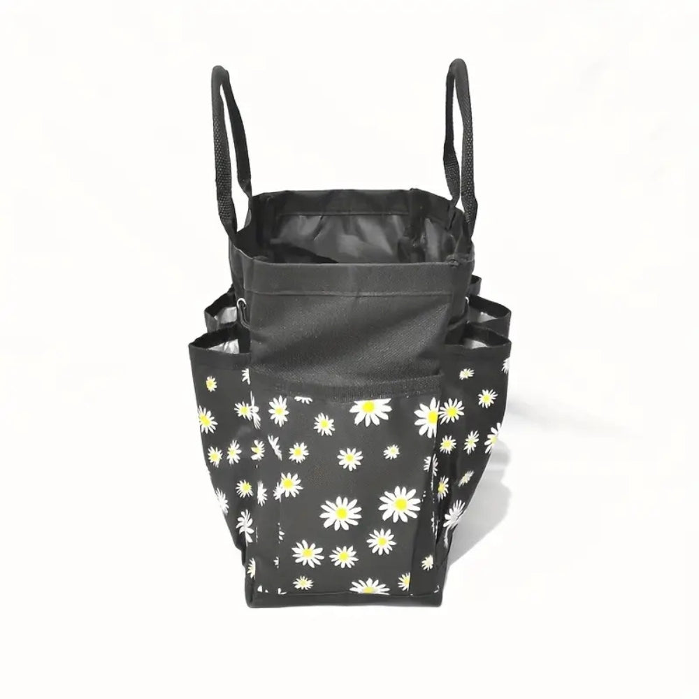 Sac organisateur fleuri pour outils de jardin