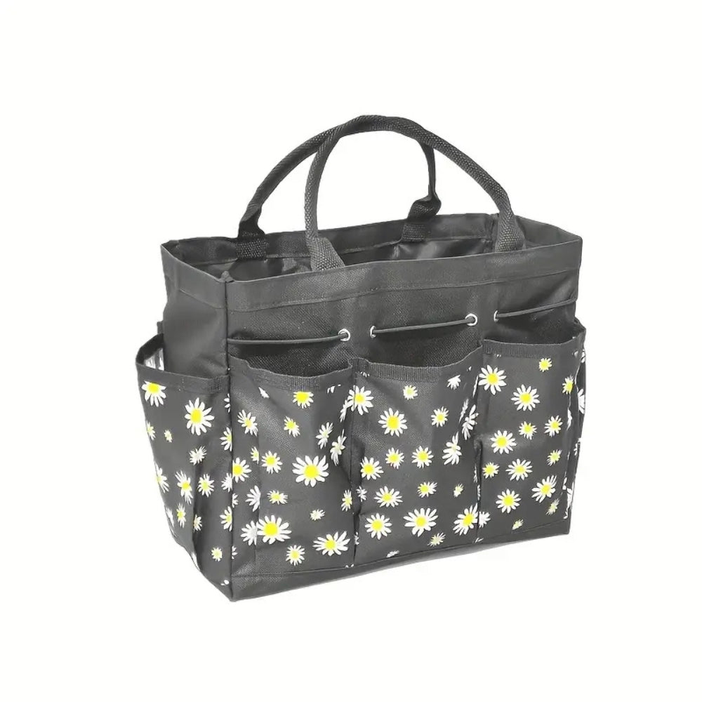 Sac organisateur fleuri pour outils de jardin