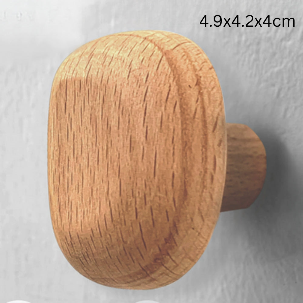 Patère en bois forme galet