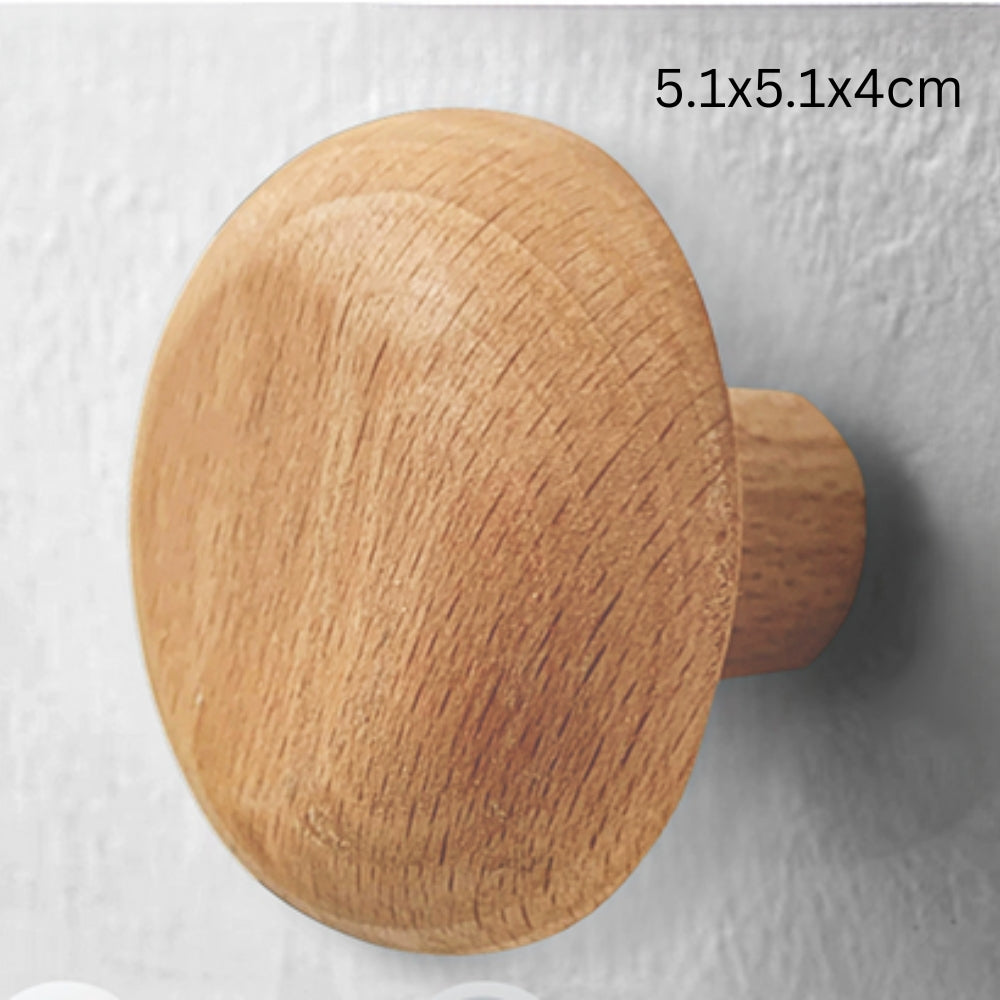 Patère en bois forme galet