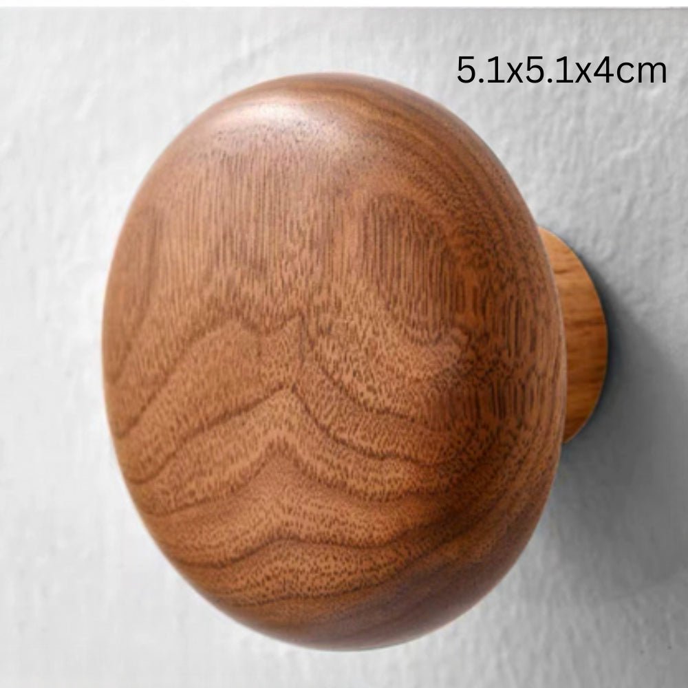 Patère en bois forme galet