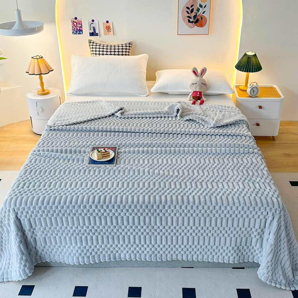 Plaid ultra doux Pebble Touch – Sauge Bloom
