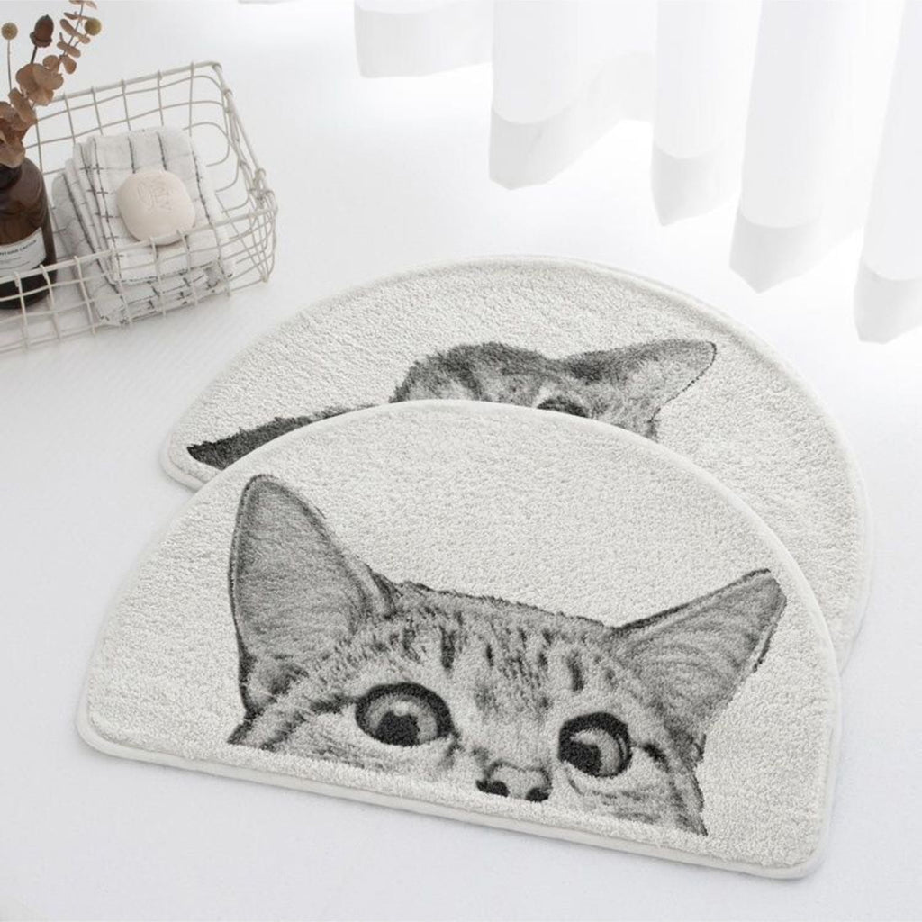 Tapis de bain chat curieux – Sneaky kitty