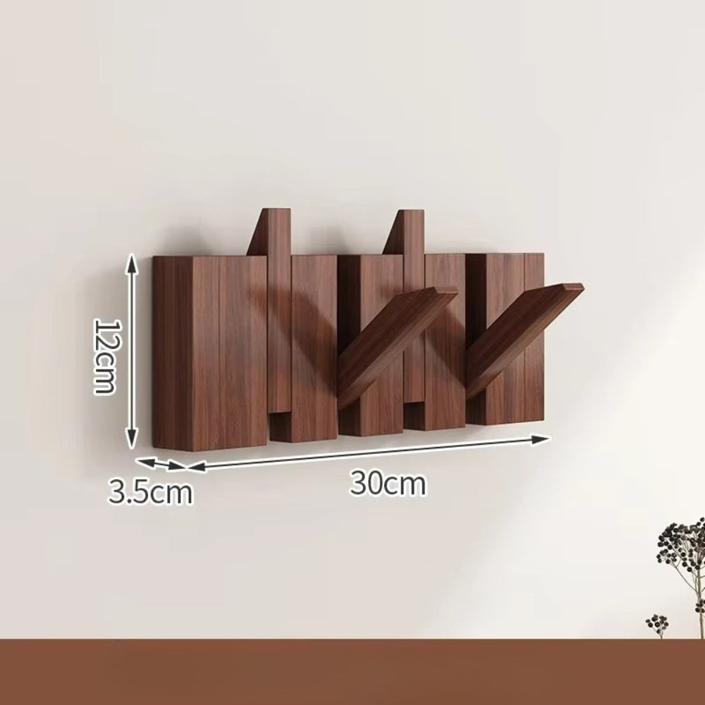 Patère murale en bois à crochets rabattables Piano