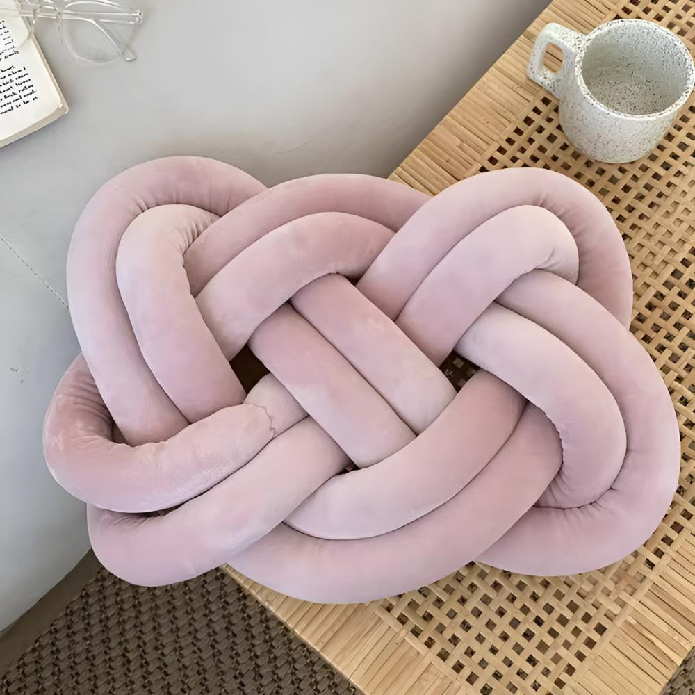 Coussin tressé moelleux