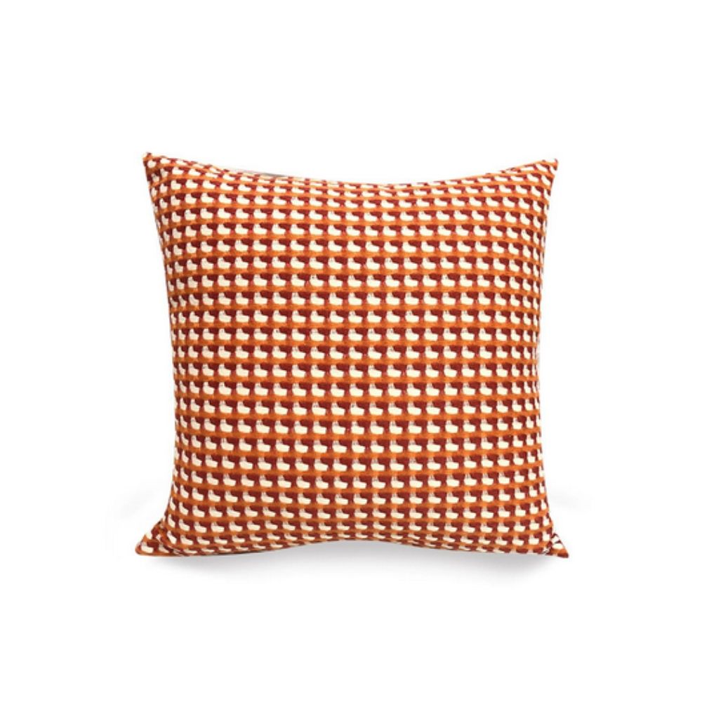Housse de coussin tissage pixel