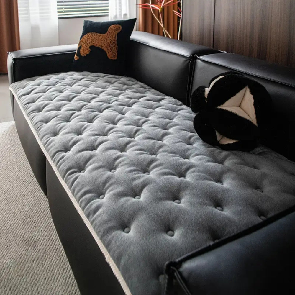 Housse de canapé moelleuse capitonnée – Gris Mist