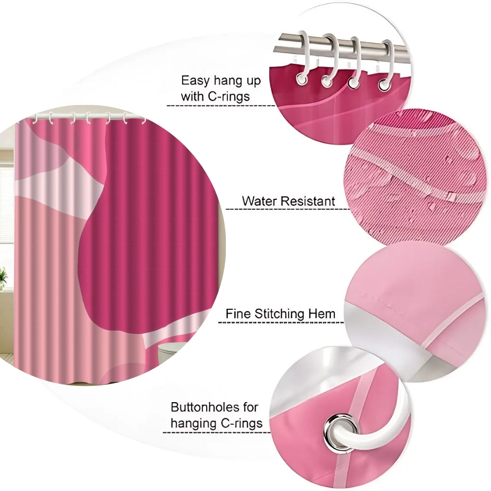Rideau de douche rose vif Poppie