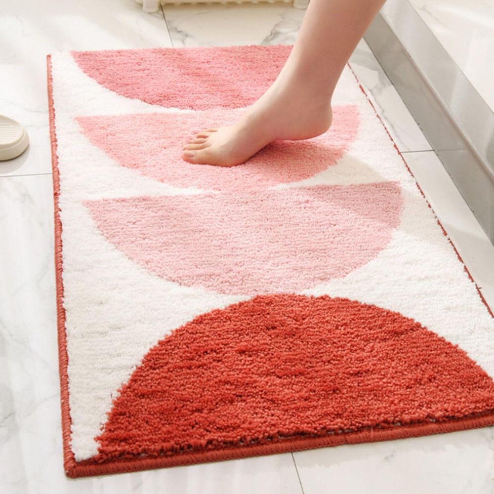 Tapis de bain doux coucher de soleil arc-en-ciel
