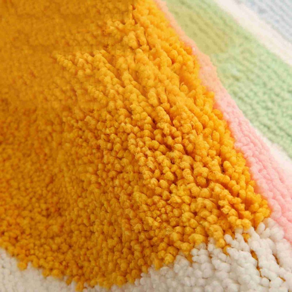 Tapis de bain doux coucher de soleil arc-en-ciel