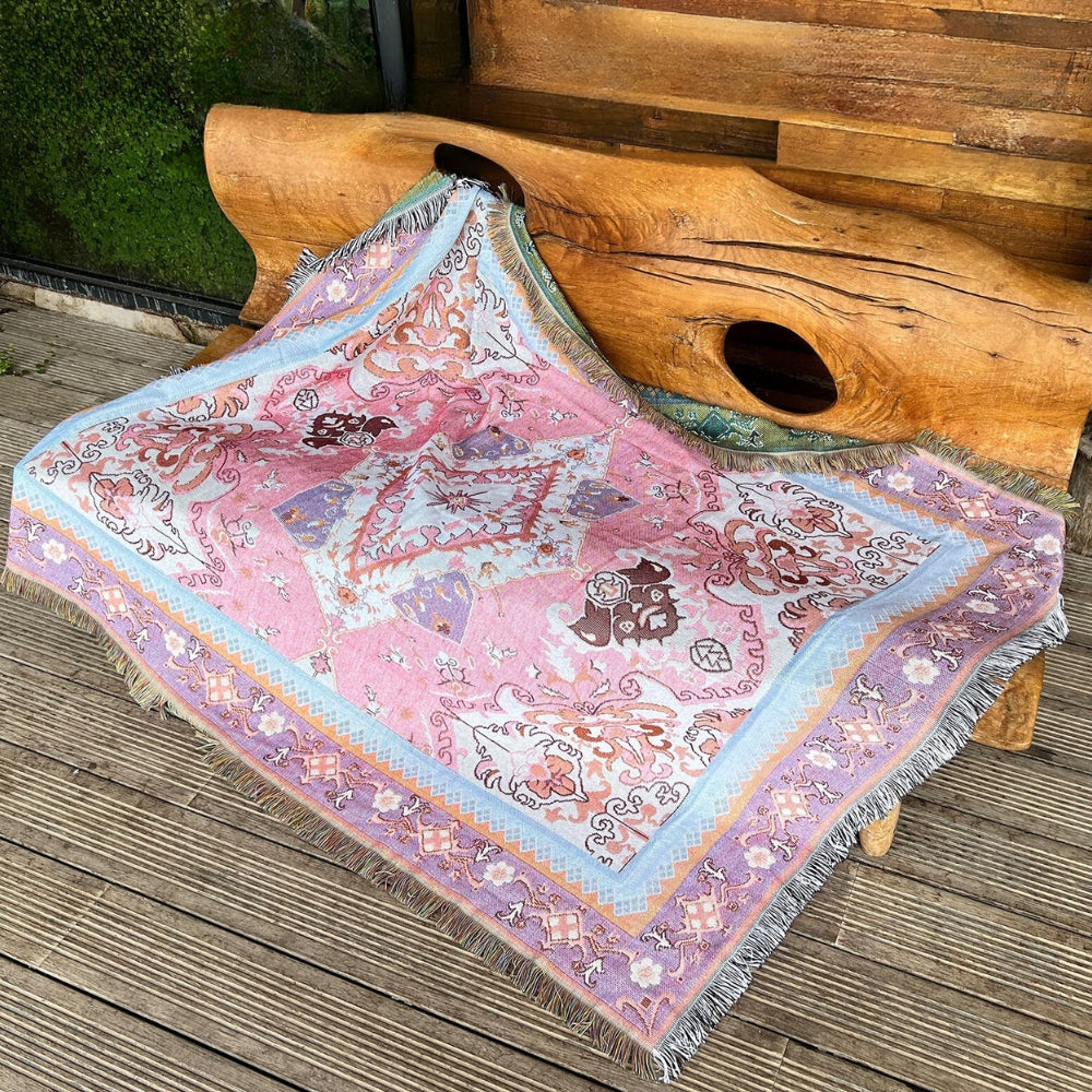 Plaid tapisserie bohème aztèque