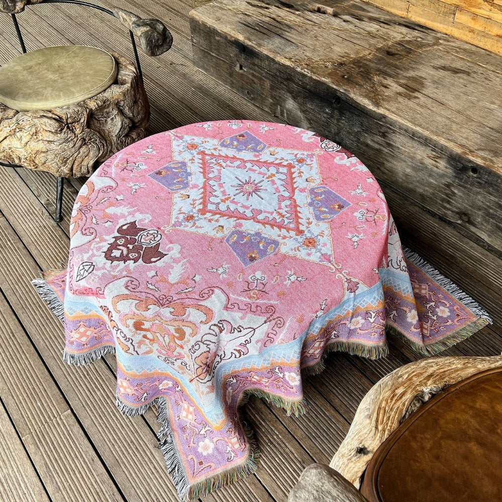 Plaid tapisserie bohème aztèque