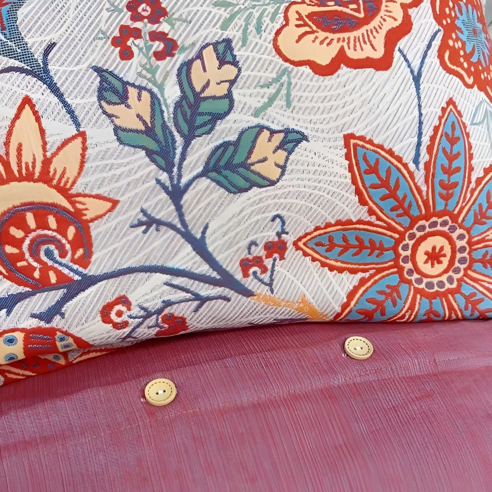 Taies d'oreiller boho rustiques fleuries | Lot de 2