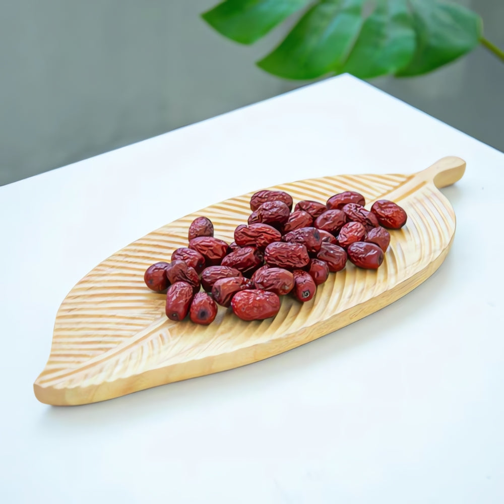 Plateaux de service en bois feuille rustique – Petit