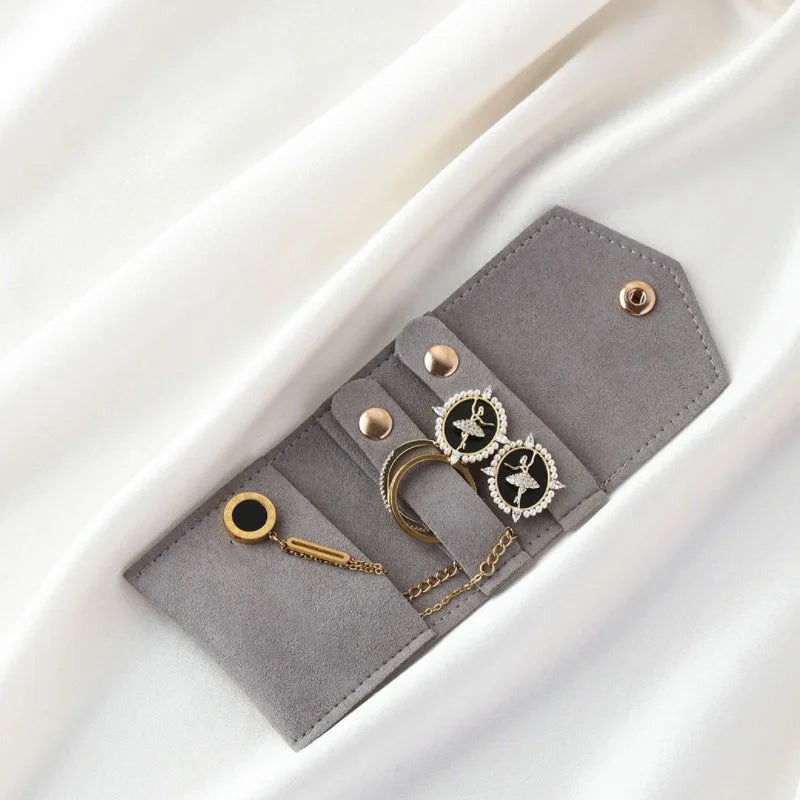 Pochette Bijoux Voyage Suédine