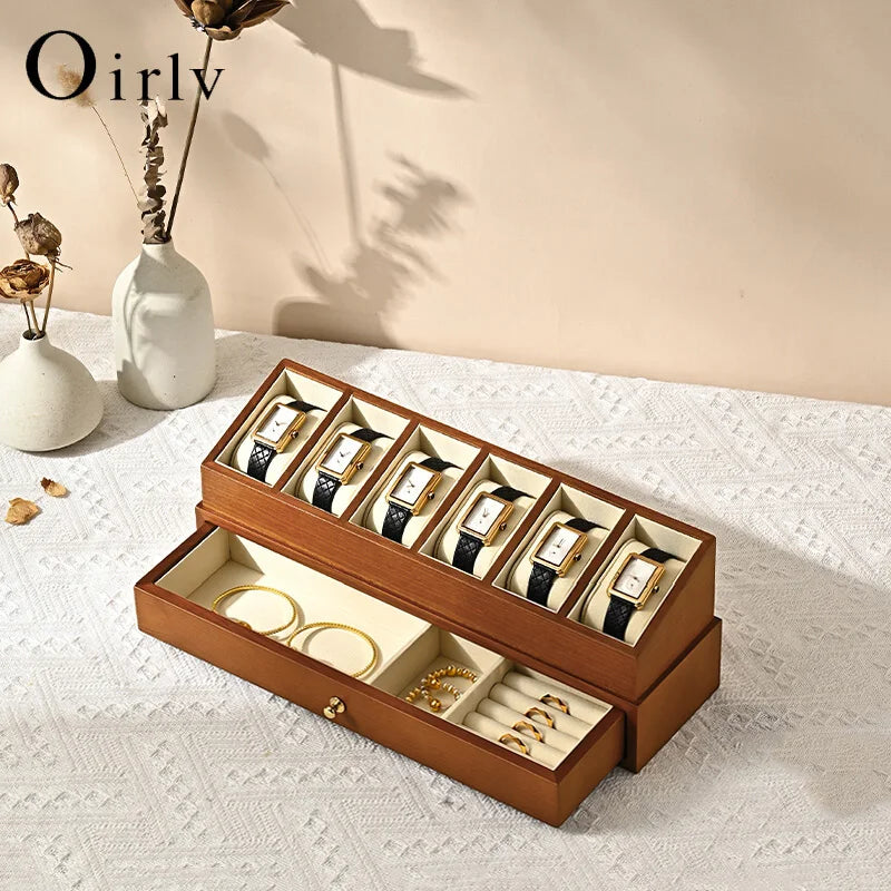 Boîte À Bijoux Et Montres En Bois
