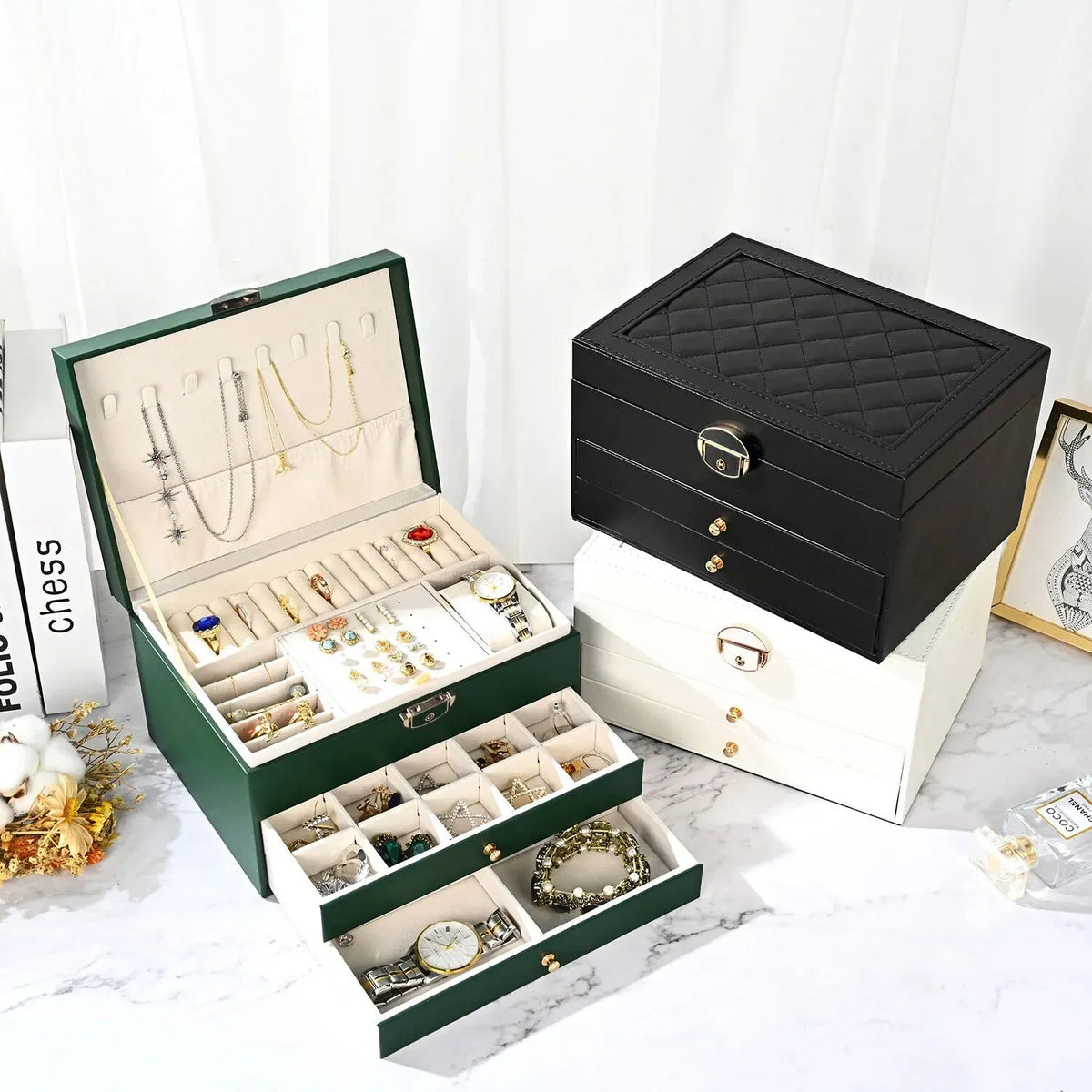 Boîte A Bijoux Femme Cuir