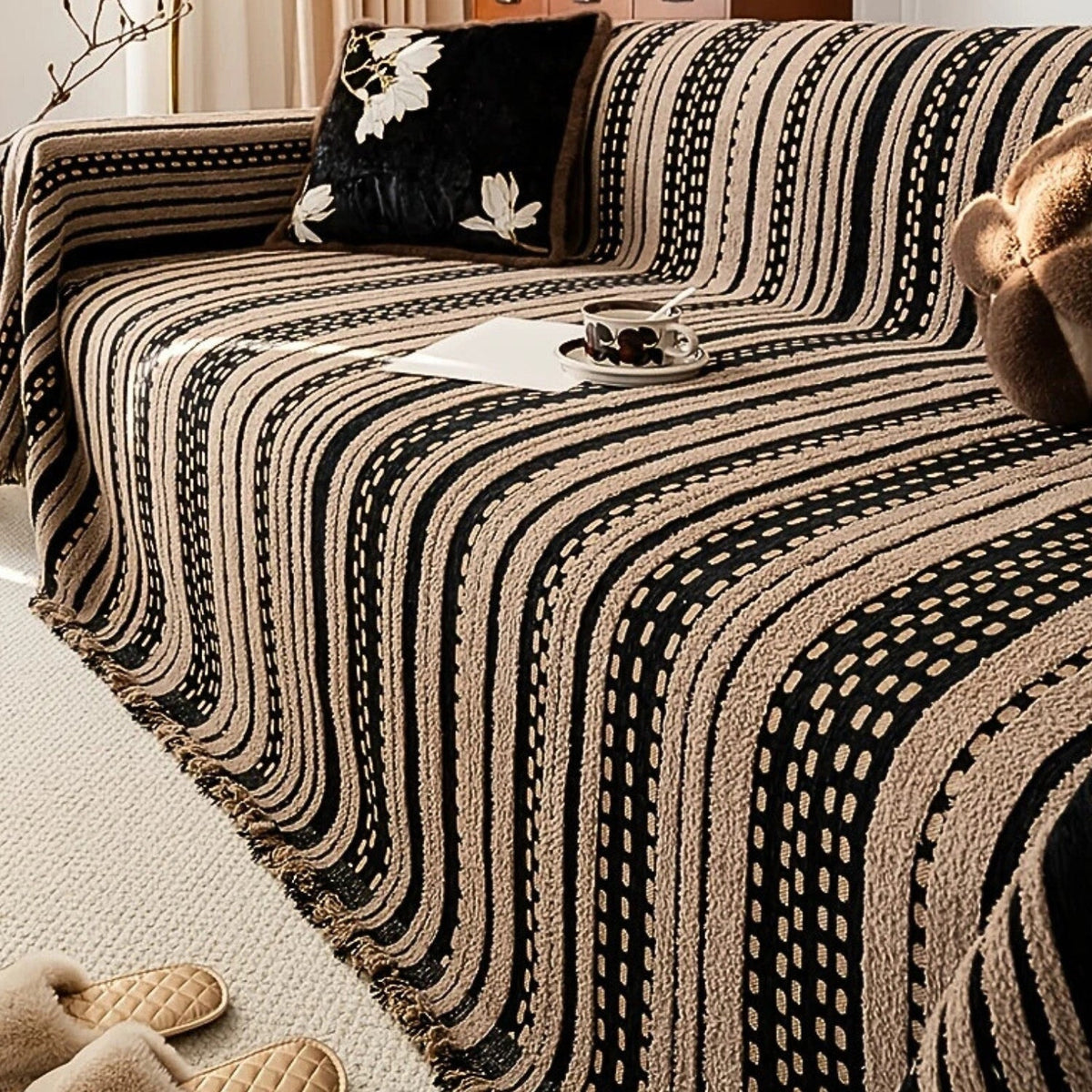 Housse de canapé boho moelleuse style Sahara