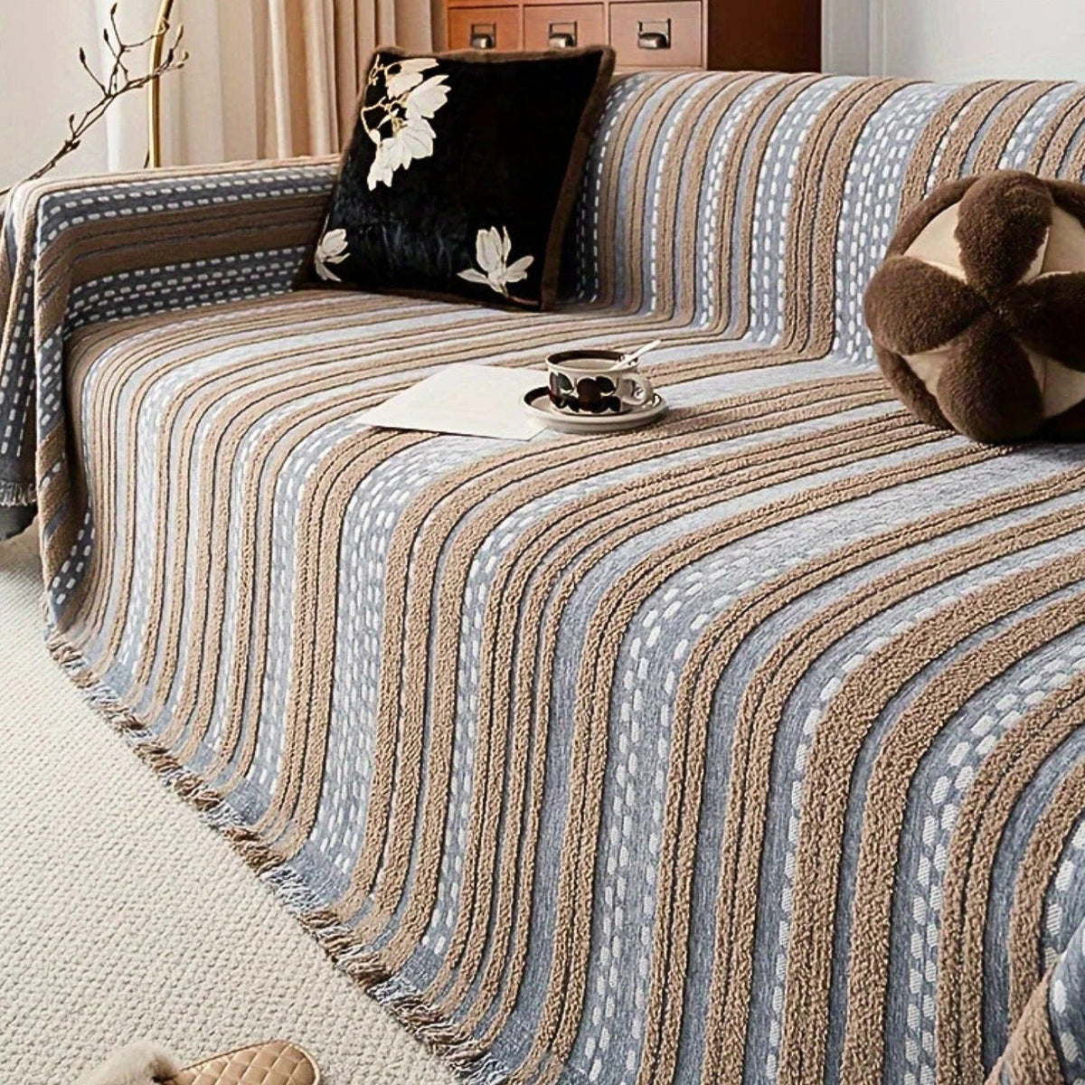 Housse de canapé boho moelleuse style Sahara