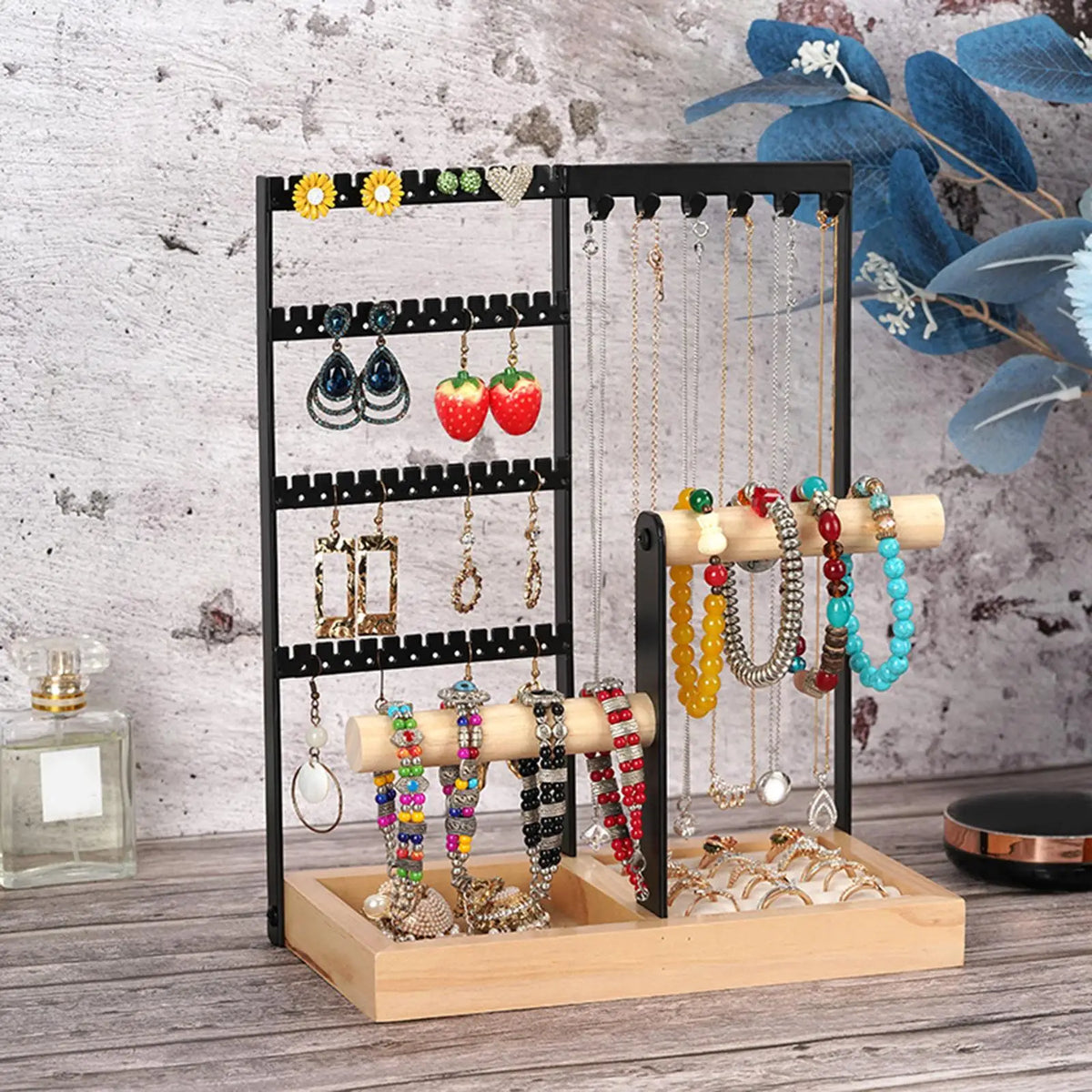 Présentoir à Bijoux Bois & Métal