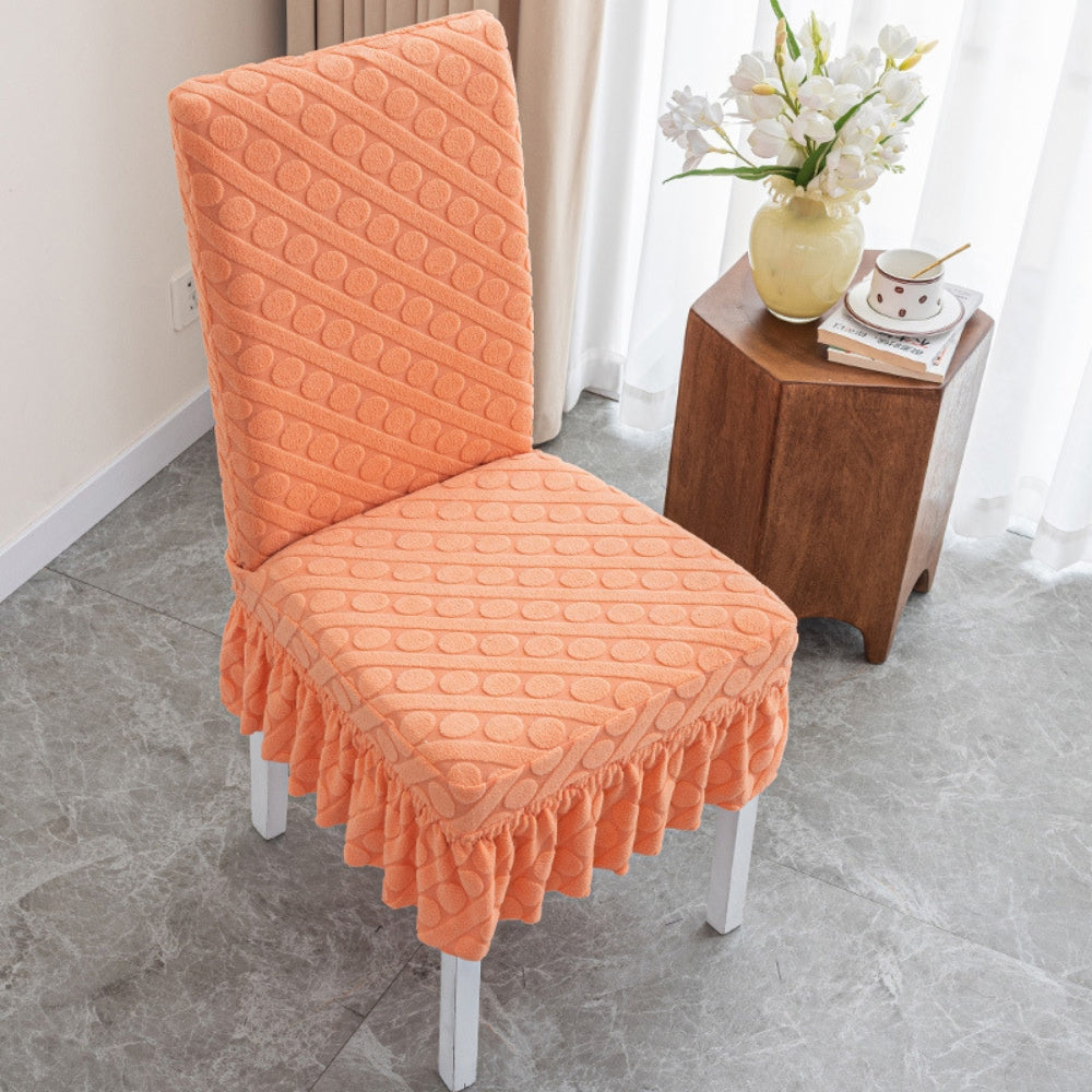Housse de chaise ovale tricotée Seraphine – With Ruffles