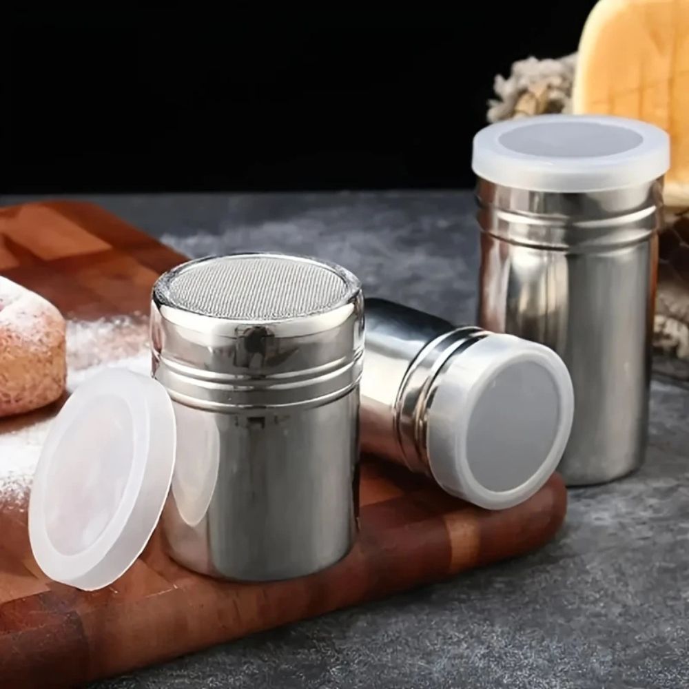 Saupoudreuse à sucre glace argentée