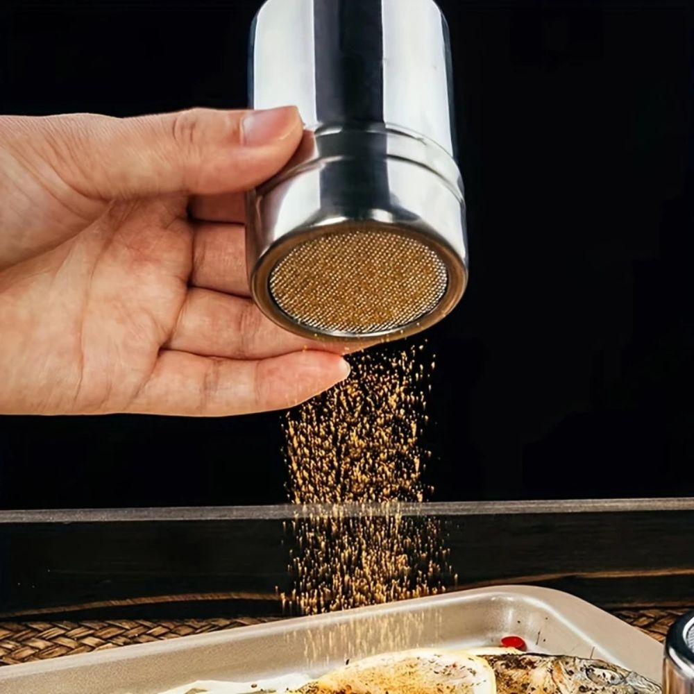Saupoudreuse à sucre glace argentée