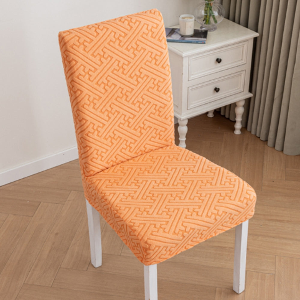 Housse de chaise extensible Silvra à losanges