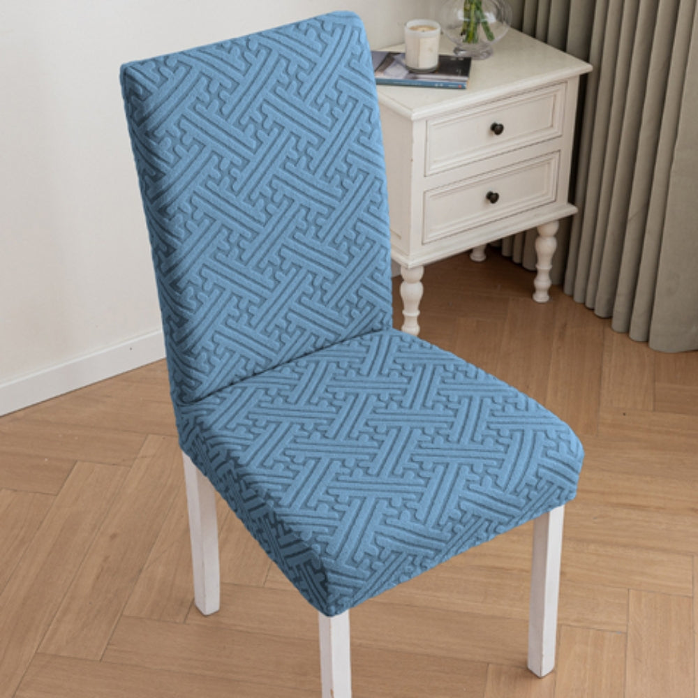 Housse de chaise extensible Silvra à losanges