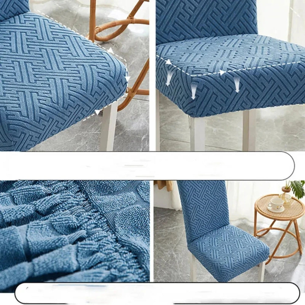 Housse de chaise extensible Silvra à losanges