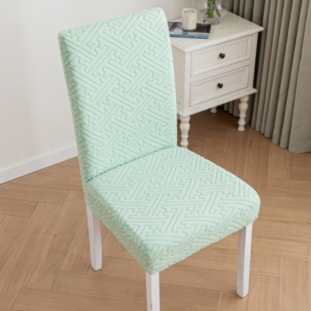 Housse de chaise extensible Silvra à losanges