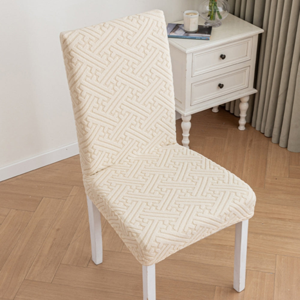 Housse de chaise extensible Silvra à losanges