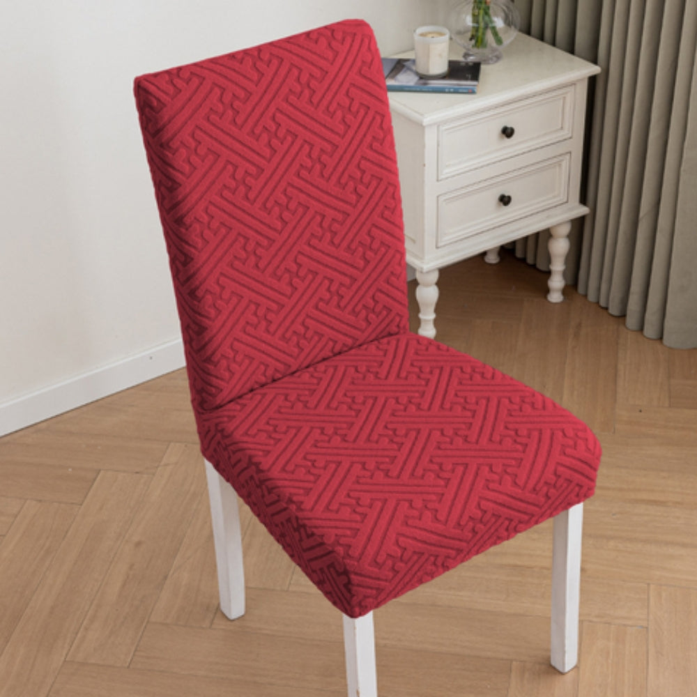 Housse de chaise extensible Silvra à losanges