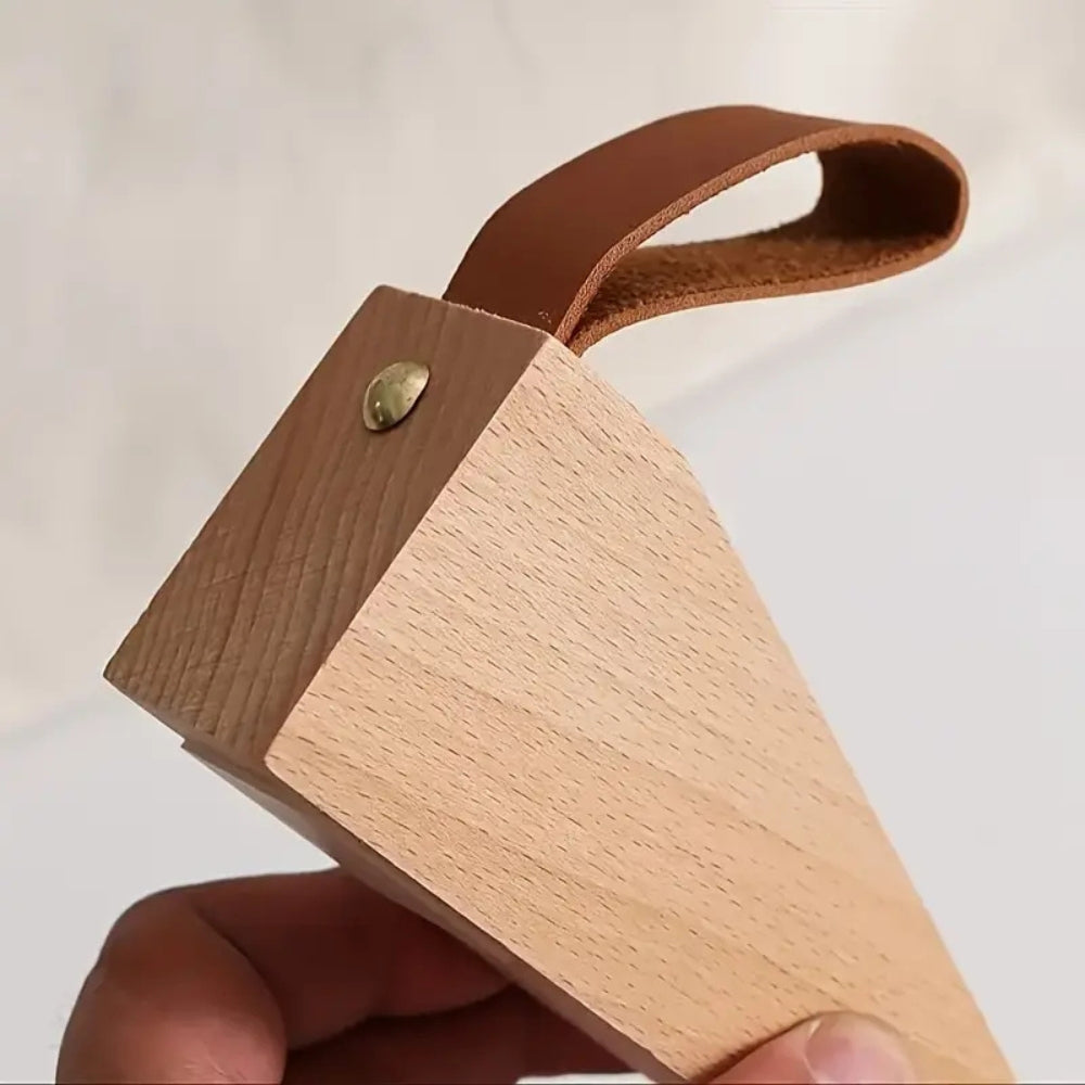 Butée de porte élégante en bois