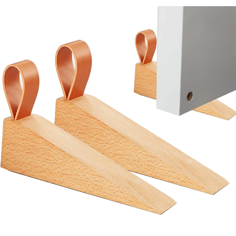 Butée de porte élégante en bois