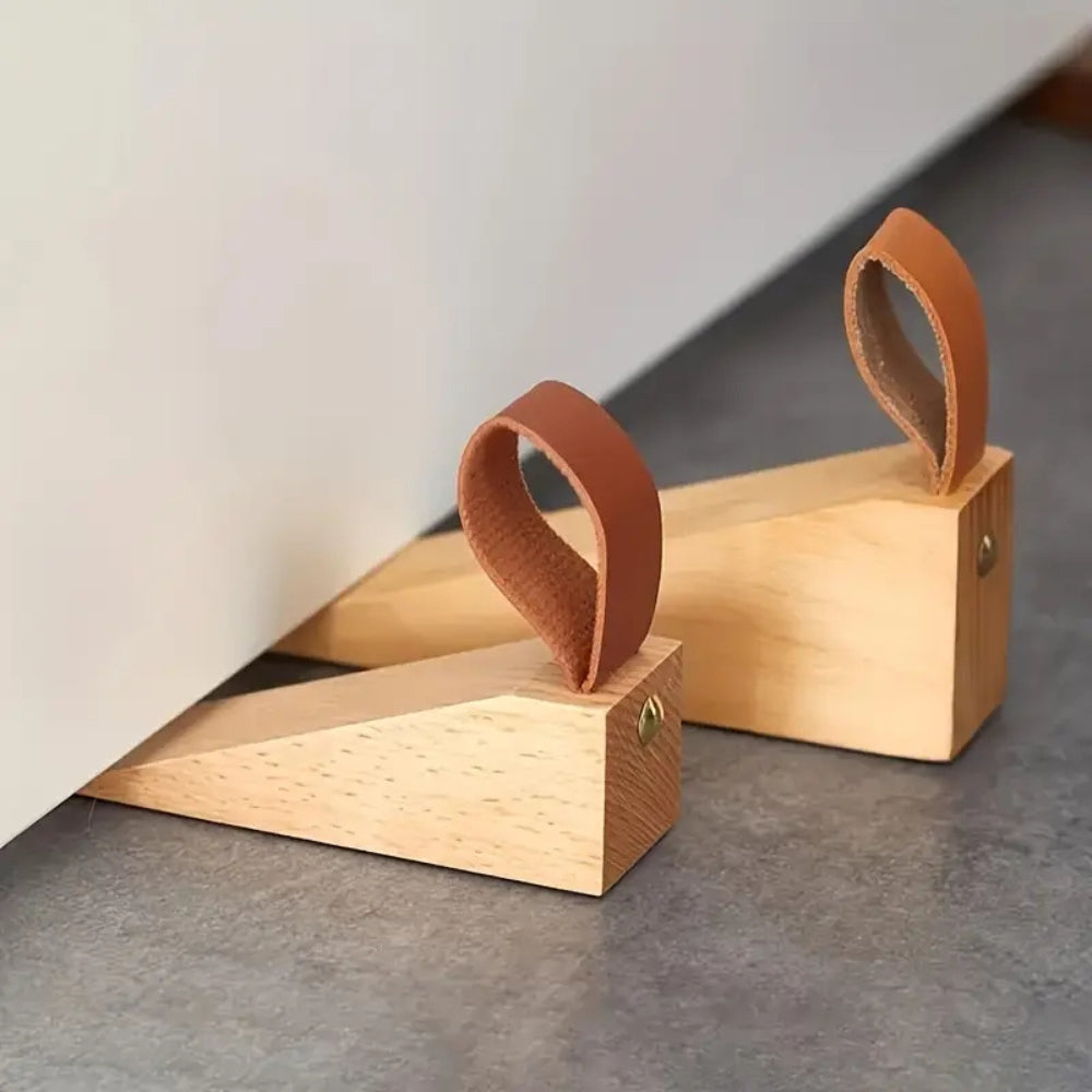 Butée de porte élégante en bois