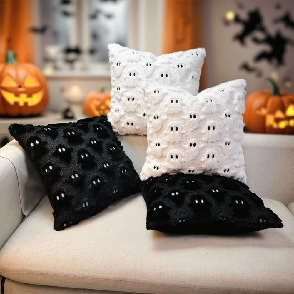 Housse de coussin fantôme d'Halloween