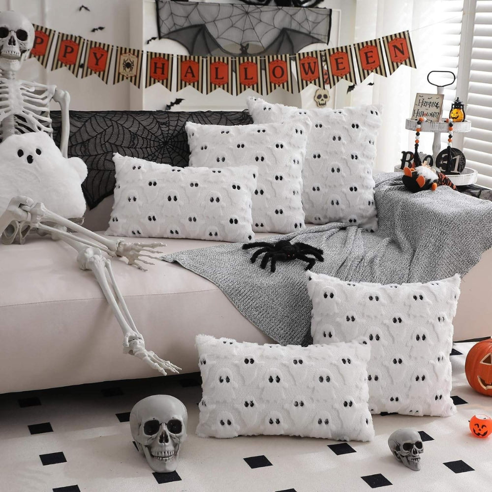 Housse de coussin fantôme d'Halloween