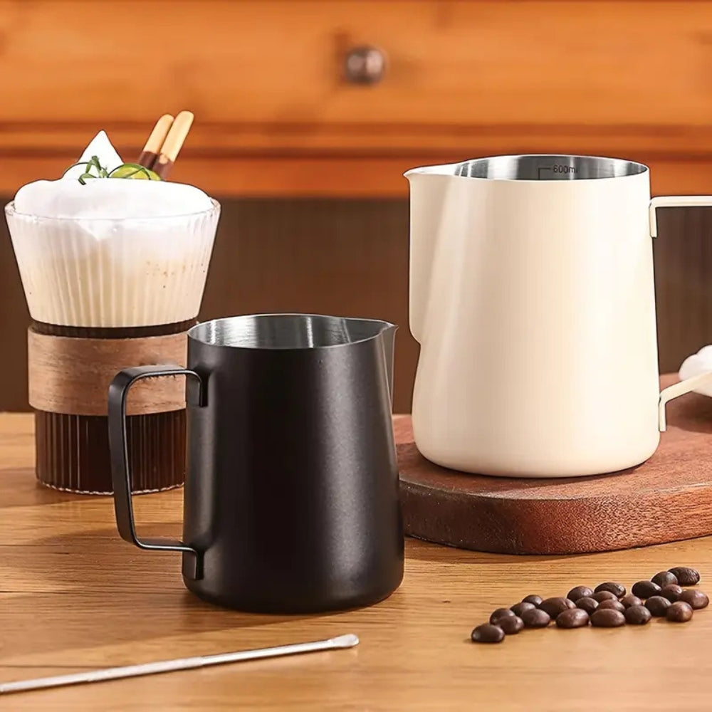 Pot à lait en inox pour mousse de lait – Blanc
