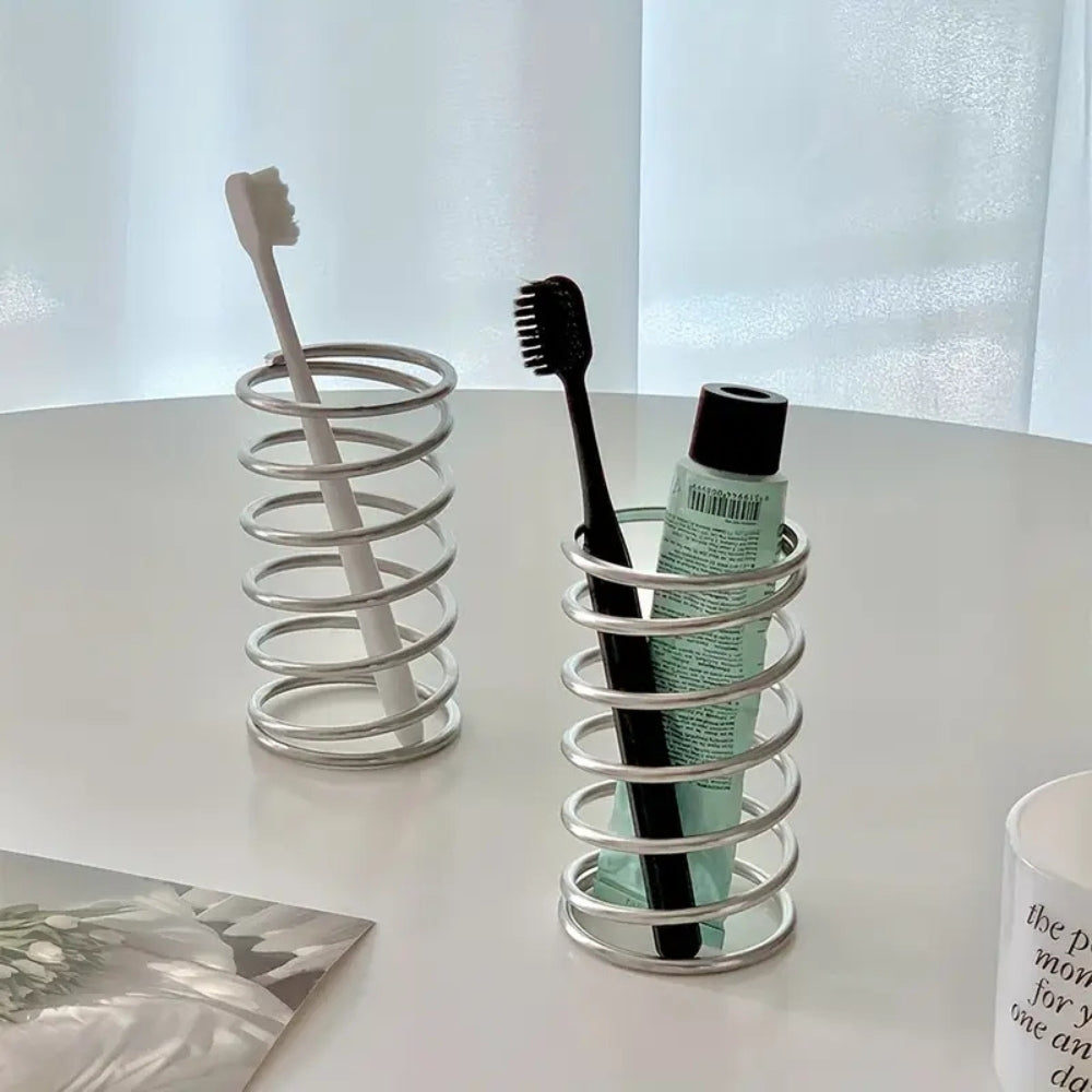 Porte-brosses à dents spirale en inox