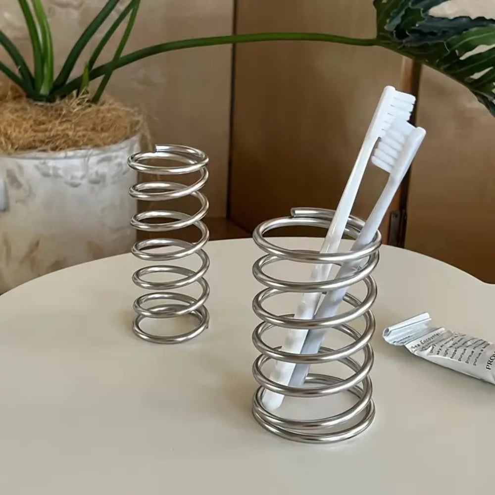 Porte-brosses à dents spirale en inox