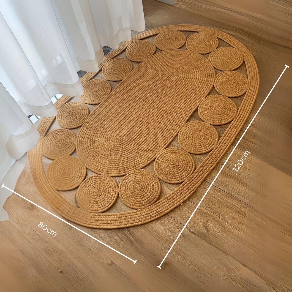 Tapis boho ovale Sun Spiral