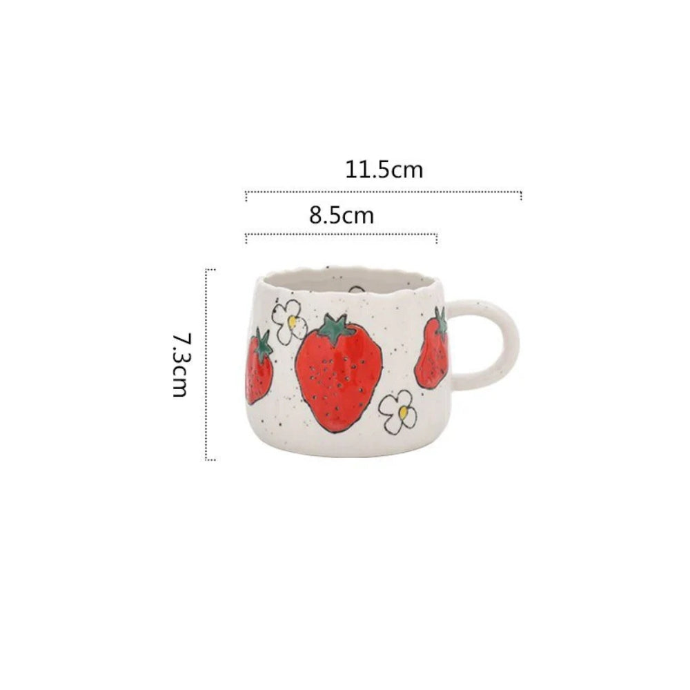 Collection de mugs en céramique fruits ensoleillés