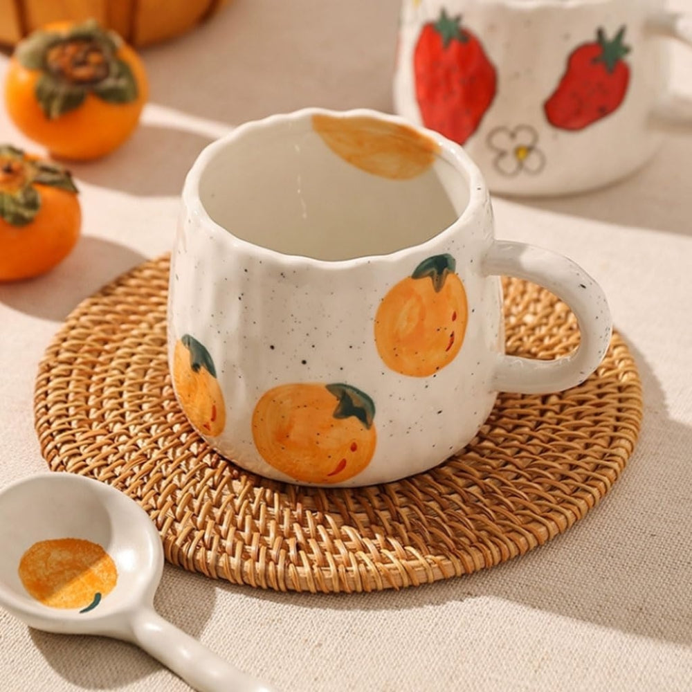 Collection de mugs en céramique fruits ensoleillés