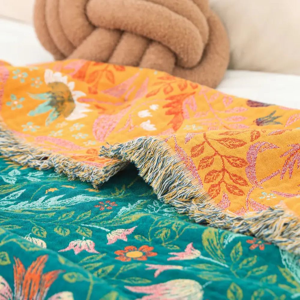 Plaid en coton Sunset Forest