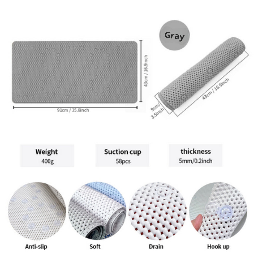 Tapis de baignoire doux et antidérapant