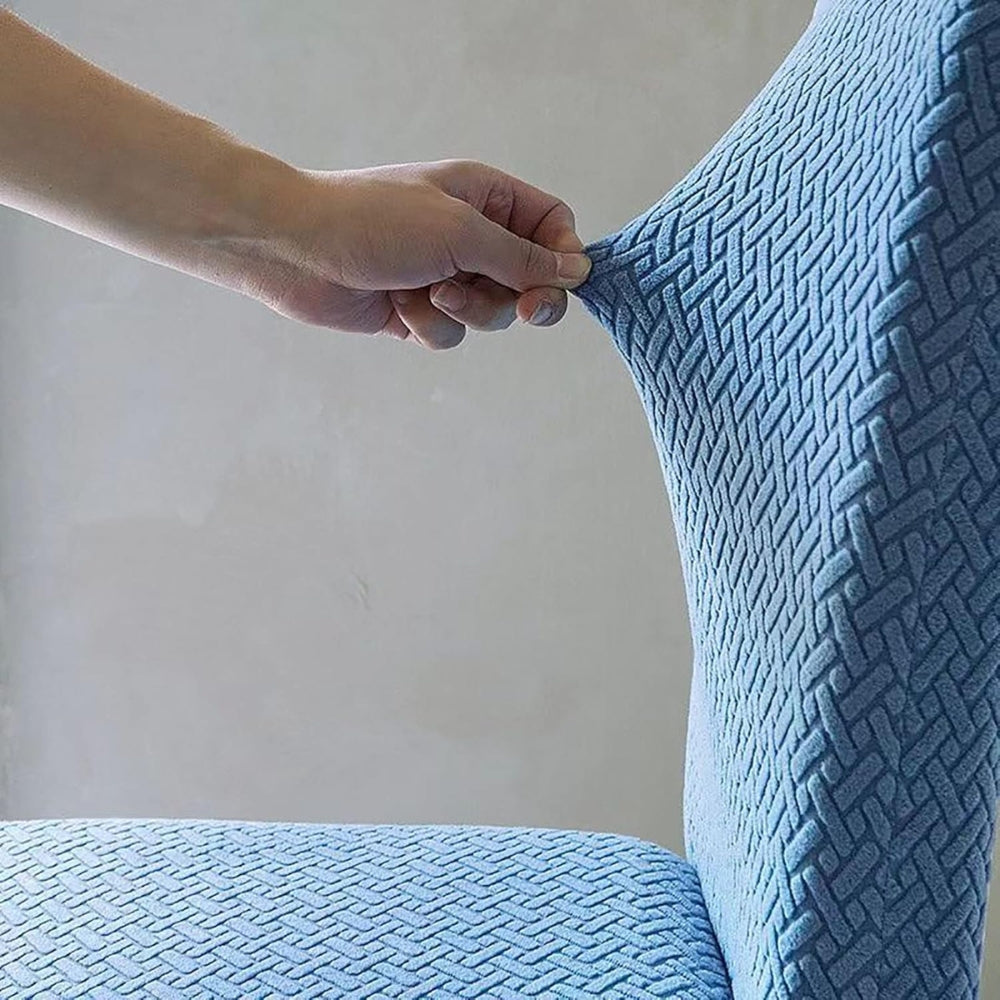 Housse de chaise extensible en velours jacquard Sylva
