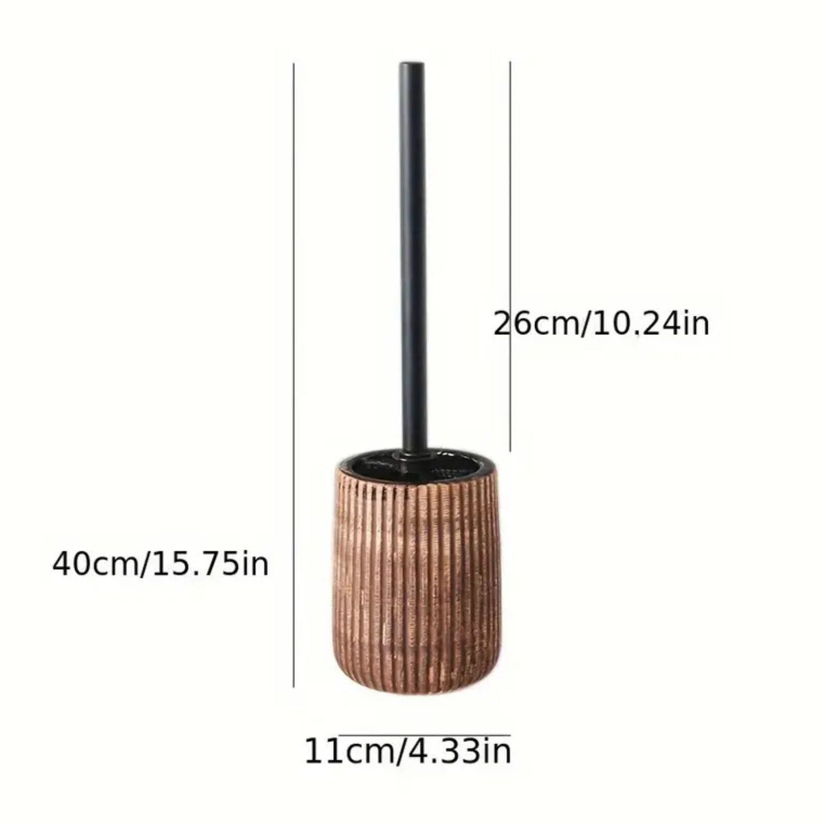 Set brosse WC et support en céramique texturée