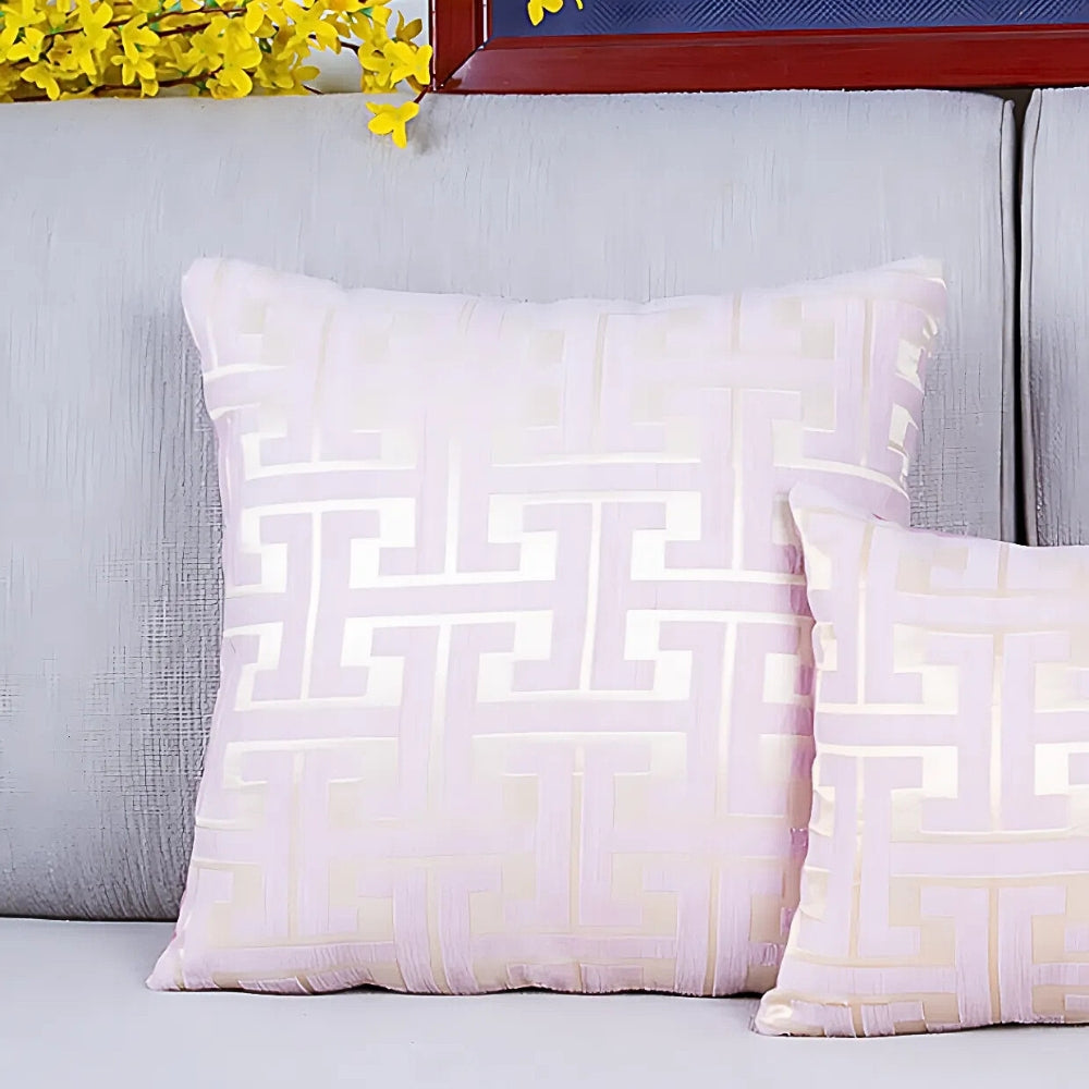 Housse de coussin motif labyrinthe intemporel